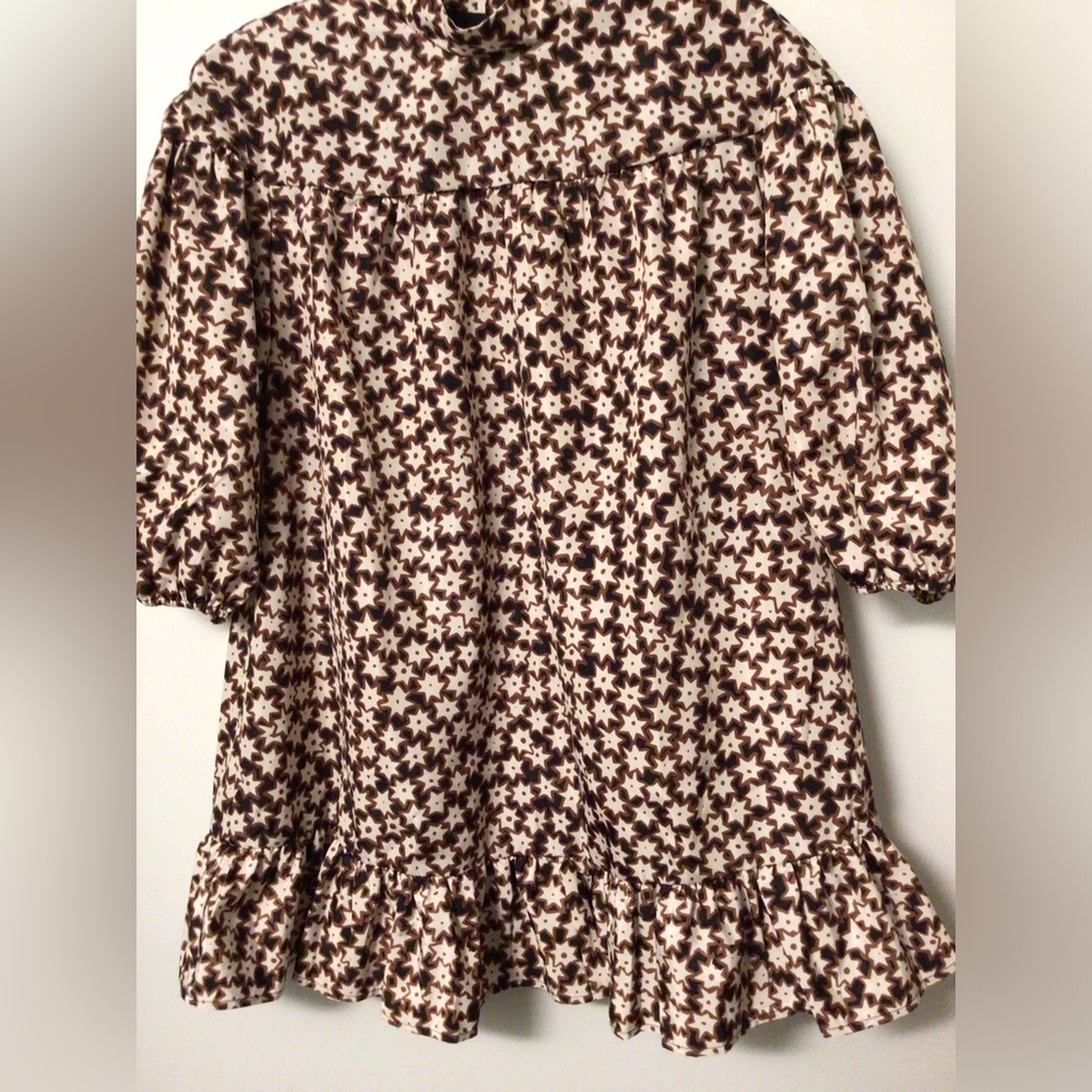 NWT Anthropologie Long-Sleeve Mock Neck Swing Mini Dress - Picture 5 of 8